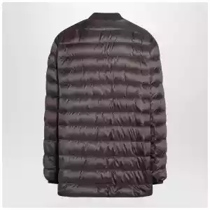 Moncler + Rick Owens Mud-colored quilted zip-up down jacket