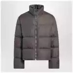 Moncler + Rick Owens Mud-colored zip-up down jacket