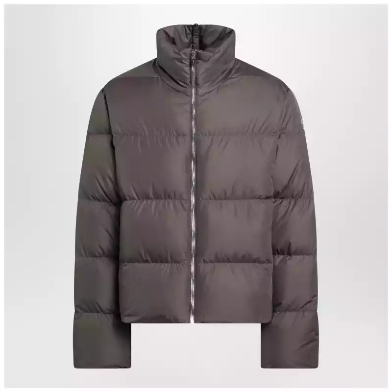 Moncler + Rick Owens Mud-colored zip-up down jacket