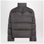 Moncler + Rick Owens Mud-colored zip-up down jacket