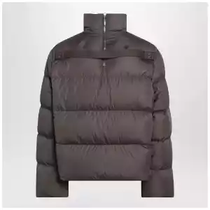 Moncler + Rick Owens Mud-colored zip-up down jacket