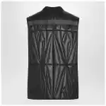 Moncler + Rick Owens Brown faux leather zip-up vest