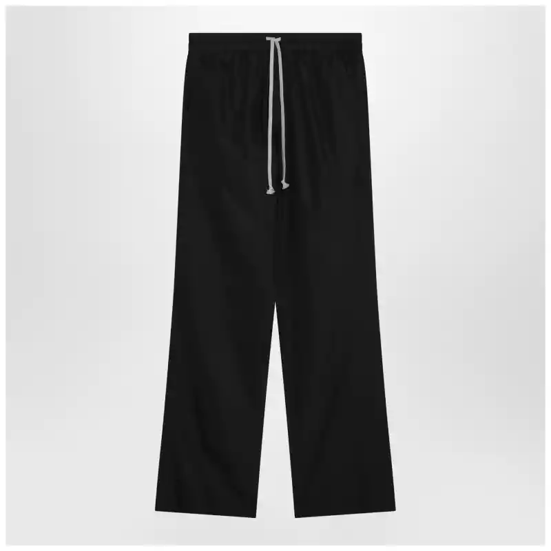 Moncler + Rick Owens Black drawstring trousers