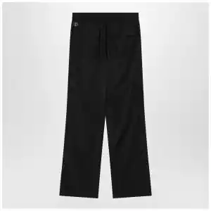 Moncler + Rick Owens Black drawstring trousers