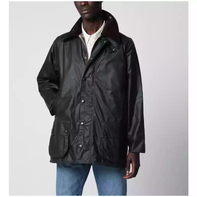 Barbour Sage green Beaufort waxed jacket