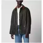 Barbour Olive green lightweight waxed Ashby jacket