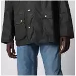 Barbour Olive green lightweight waxed Ashby jacket