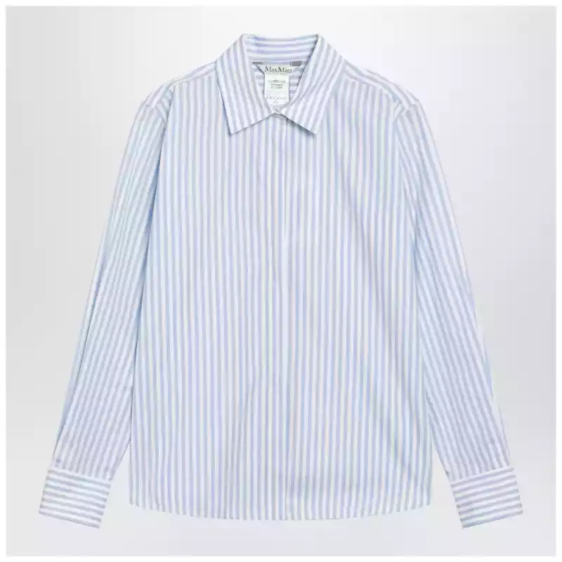 Max Mara White/light blue striped shirt