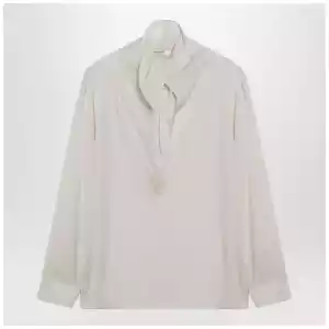 Max Mara Ivory silk charmeuse blouse