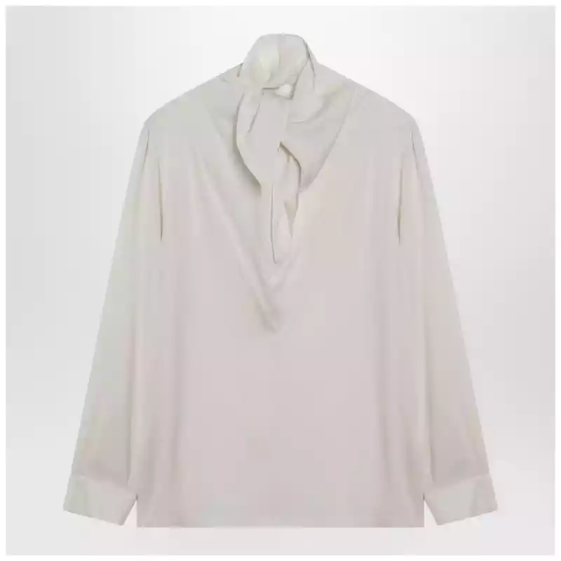 Max Mara Ivory silk charmeuse blouse