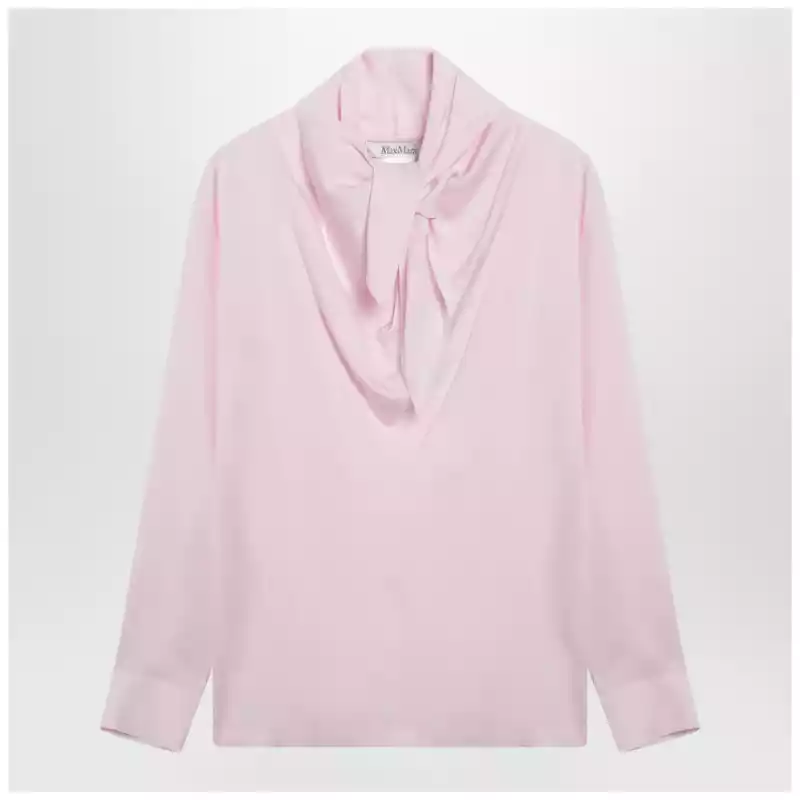 Max Mara Pink blouse in silk charmeuse