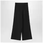Max Mara Wide-leg blue silk trousers