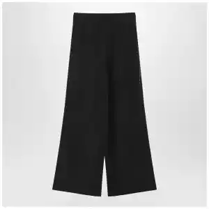 Max Mara Wide-leg blue silk trousers