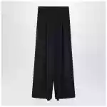 Max Mara Navy silk-blend trousers