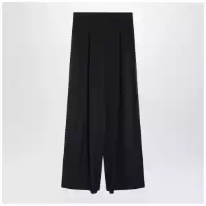 Max Mara Navy silk-blend trousers