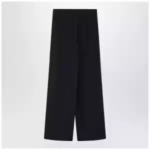 Max Mara Navy silk-blend trousers