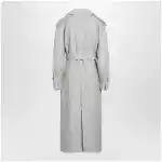 Max Mara Sand-coloured double-breasted duster coat in linen drill
