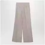 Max Mara Long silk trousers in pink
