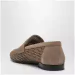 Brunello Cucinelli Brown loafers in Sparkling Net leather