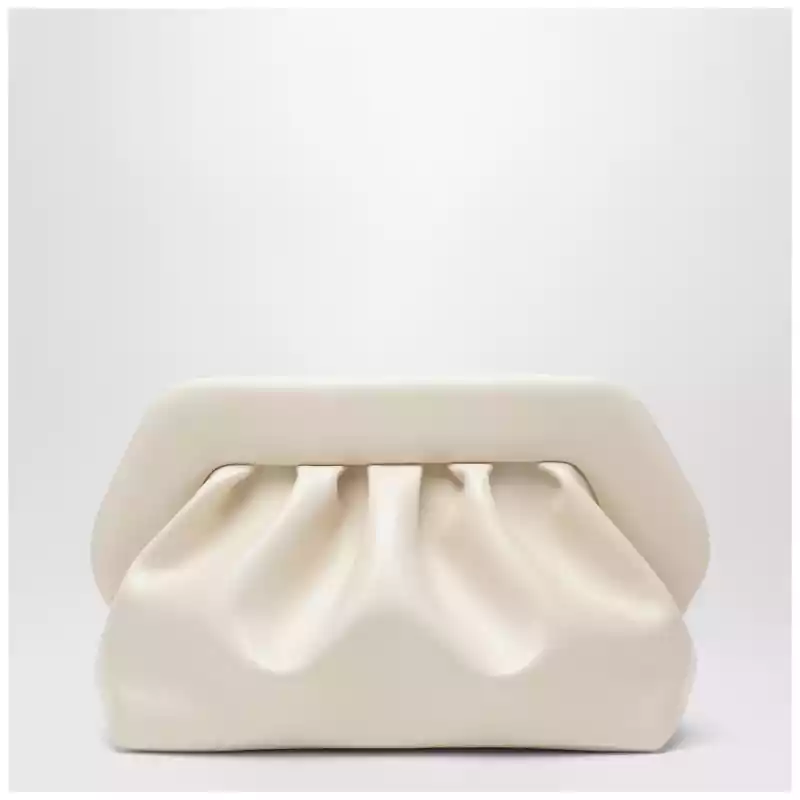 THEMOIRè Large Tia clutch in butter color