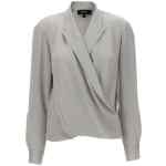 Theory Pk Label Wrap Blouse