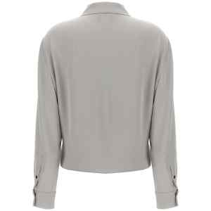 Theory Pk Label Wrap Blouse