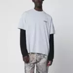 Represent Grey cotton T-shirt with logo