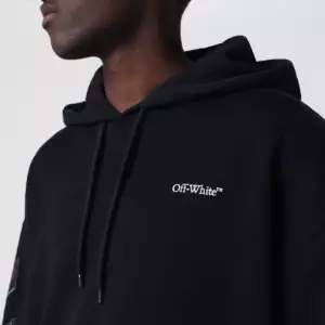 Off White Off-White™ Black hooded sweatshirt with logo print