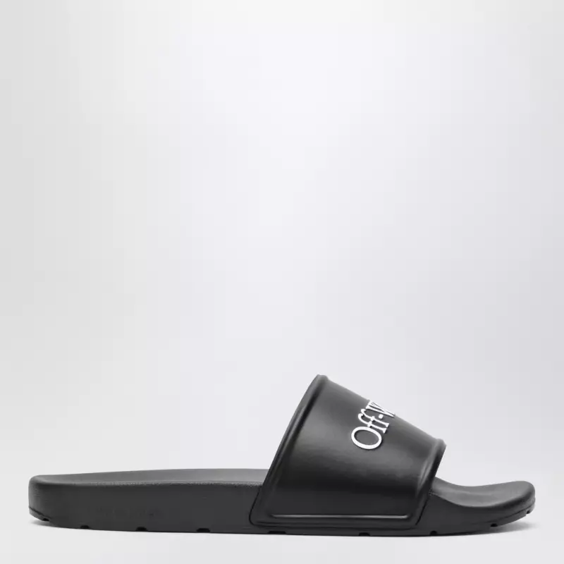 Off White Off-White™ Black Bookish Sliders with logo