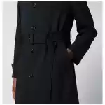 Lardini Blue single-breasted wool trench coat