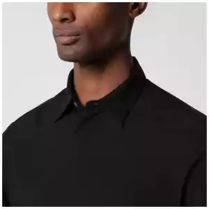 Lardini Black linen-blend shirt