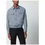 Lardini Grey wool shirt jacket