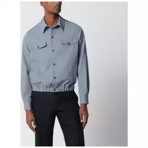 Lardini Grey wool shirt jacket