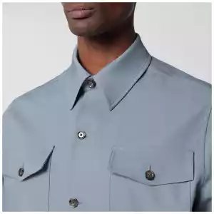Lardini Grey wool shirt jacket