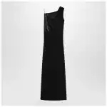 Max Mara Pianoforte Long black cady bustier dress