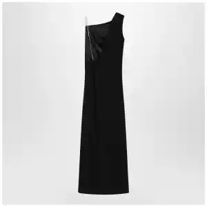 Max Mara Pianoforte Long black cady bustier dress