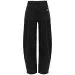 Self-Portrait Black Barrel Leg Jeans