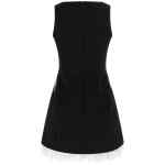 Self-Portrait Black Crêpe Bow Lace Mini Dress