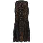Self-Portrait Black Lace Midi Skirt