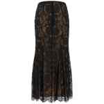 Self-Portrait Black Lace Midi Skirt