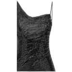Self-Portrait Black Rhinestone Draped Maxi Dress