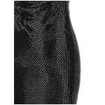 Self-Portrait Black Rhinestone Draped Maxi Dress