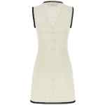 Self-Portrait White Pointelle Knit Mini Dress