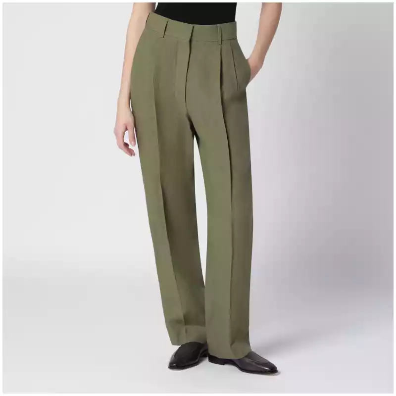 PTMPA01MDY_S_BLAZE-V008.a Blazé Milano Fox green trousers in linen