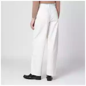 Maison Kitsuné White cotton trousers