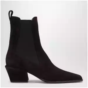 Paris Texas Bettina suede boots in chocolate brown