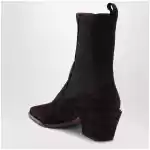 Paris Texas Bettina suede boots in chocolate brown
