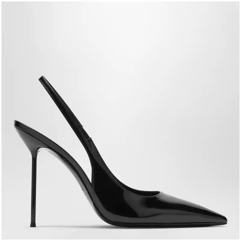 Paris Texas Lidia slingback pumps in black patent leather