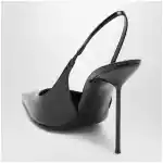 Paris Texas Lidia slingback pumps in black patent leather