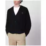 Maison Kitsuné Navy blue Fox Head cotton cardigan